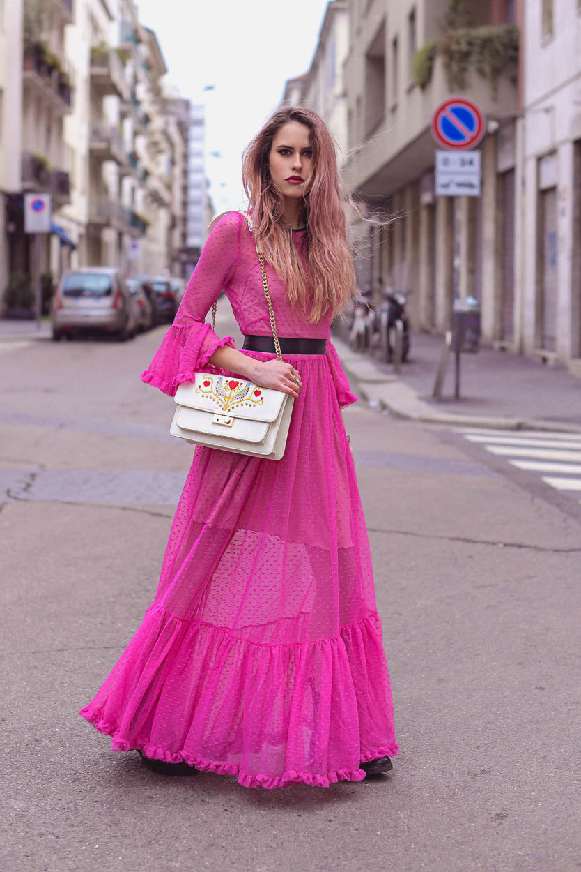 pink dress