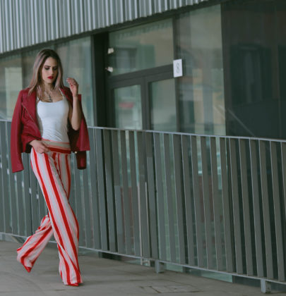 Pantaloni a righe maxi: trend moda 2018